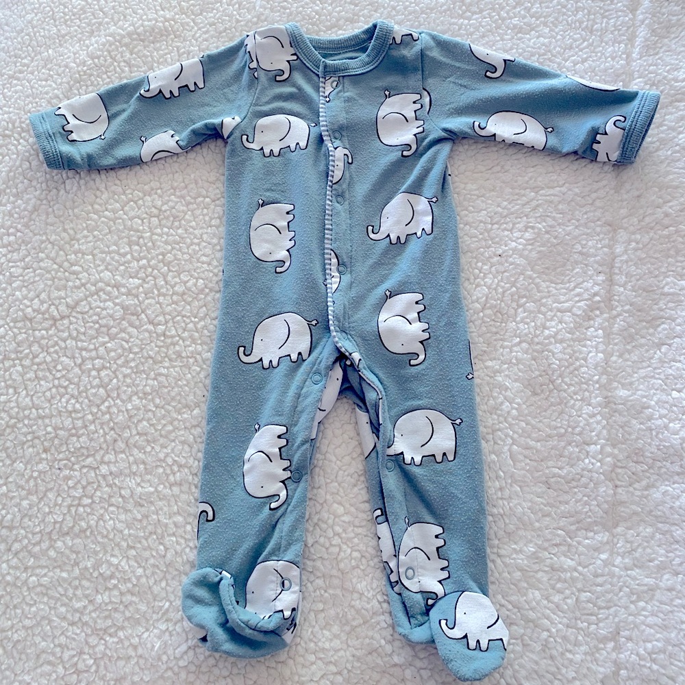 Lullaby Lane 3-6 month elephant pajamas